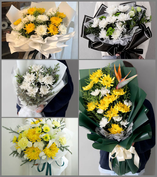 山东莱芜莱城区苗山镇横山口村白事花束代送